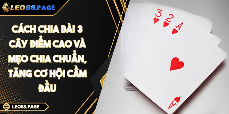 Cách Chia Bài 3 Cây Điểm Cao Và Mẹo Chia Chuẩn, Tăng Cơ Hội Cầm Đầu 1 Cách chia bài 3 cây điểm cao